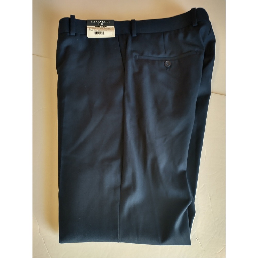 Caravelli Slim Fit‎ Dress Pants Mens 31x28.5 Midnight Blue